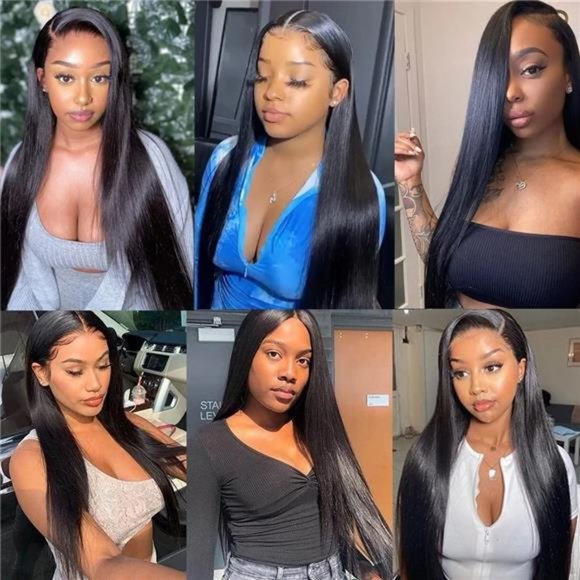 ZHUO JIA 13x6 Straight Lace Front Wig Lace Front HD Wig for Women 150% Density